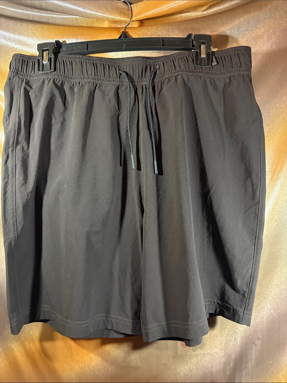 Abercrombie & Fitch Men's Black Athletic Drawstring Shorts F3